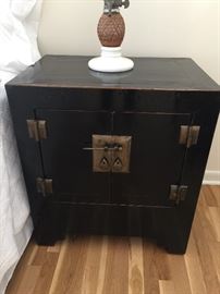 101. Pair of Black Lacquer Asian Chests (24" x 17" x 28")