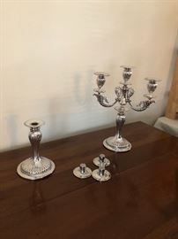 Silverplate Candleabras 