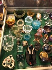Glass Hats, Ink Wells, Perfume 