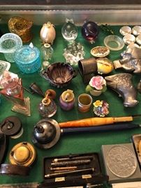 LCTiffany Favrile Miniature, More Inkwells, Pens 