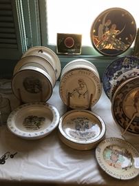Antique Baby Alphabet and Nursery Rhyme Bowls 