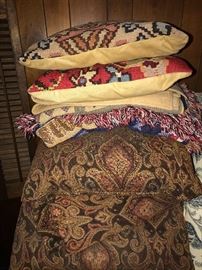 ANTIQUE NEEDLEPOINT PILLOWS