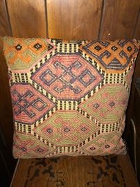 ANTIQUE NEEDLEPOINT PILLOWS