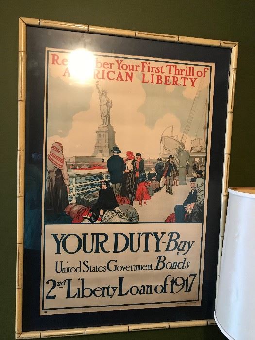 WW1 "YOUR DUTY-BUY US GOVERNMENT BONDS 2ND LIBERTY LOAN OF 1917" ORIGINAL POSTER