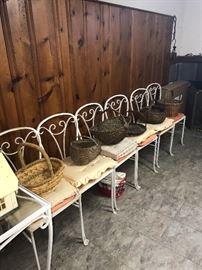 WROUGHT IRON GLASS TOP TABLE AND CHAIRS