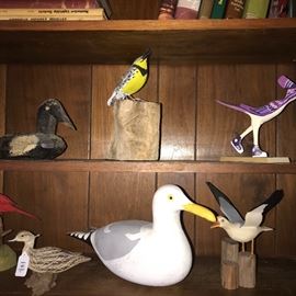COLLECTION OF WOODEN BIRDS