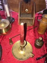 ANTIQUE BRASS CANDLE HOLDERS