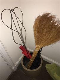 RUG BEATER AND BROOM