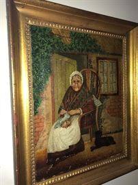 AMERICAN SCHOOL EARLY 19TH CENTURY OIL ON CANVAS PAINTING