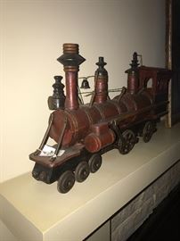 LARGE WOODEN LOCOMOTIVE TRAIN