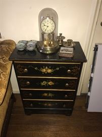 SMALL ANTIQUE FLORAL FOUR DRAWER CABINET