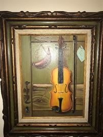 19TH CENTURY AMERICAN SCHOOL VIOLIN PAINTING