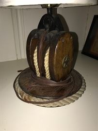 NAUTICAL PULLEY ROPE LAMP