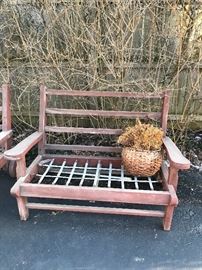 WOODEN OUTDOOR PATIO FURNITURE / CHAIRS / SOFA / TABLES