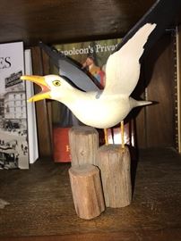 HAND-CARVED WOODEN BIRD