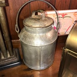 ANTIQUE METAL MILK JUG