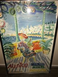 CONSTANTIN TERECHKOVITCH LITHOGRAPH Menton, France - Mer Monts et Merveille (Mountains and Sea Wonder)