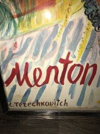 CONSTANTIN TERECHKOVITCH LITHOGRAPH Menton, France - Mer Monts et Merveille (Mountains and Sea Wonder)