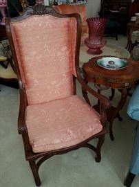 One of a pair of Hekman arm chairs.  Seats are down filled