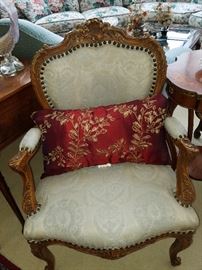 Carved ornate arm chair