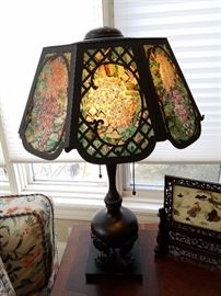 Pairpoint panel lamp.