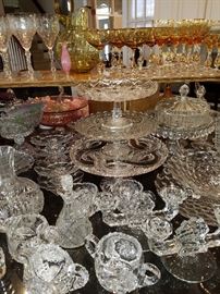 Pressed glass, Cut glass, Cake stands