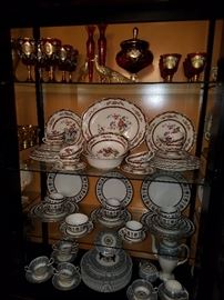 Two more sets, along with the decorated ruby glass