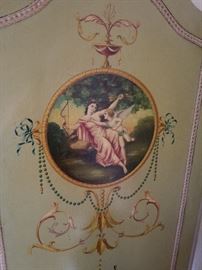 Detail of the painted screen (color looks washed out in this picture....)