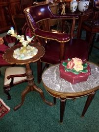 Assorted small tables or stands