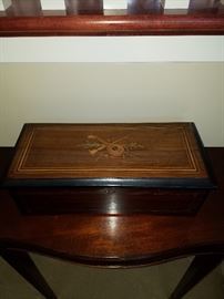 The top of the music box