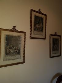 Hand tinted engravings