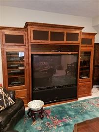 Wall unit with home theatre and other components.  Priced as one unit and buyer must remove.  Note, it's in the basement, but it's a walk-out.  Bring muscle!!!!!