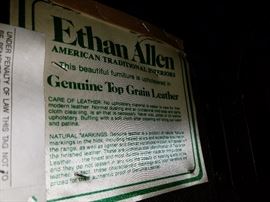 Label under the recliner