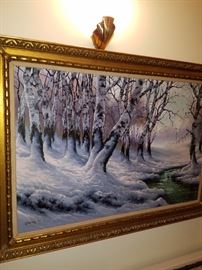 Framed winter scene