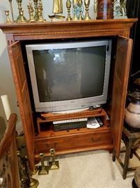 The TV is included with the cabinet....what a deal for someone!