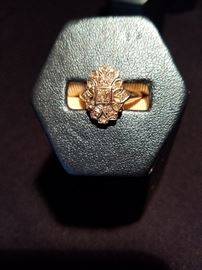 Deco platinum and diamond ring