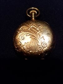 14k woman's hunting case watch, Elgin