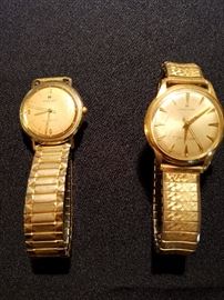 Hamilton men's watches.  One Hamilton Automatic, and one 14k watch (bands are not gold)