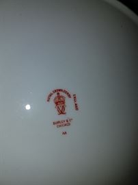 Back stamp on the Royal Crown Derby set