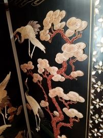 Detail of coromandel screen