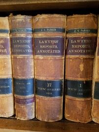 Some of the law books, dated early 1900's