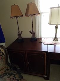 Computer work station, Camel-motif lamps (need wiring)