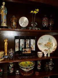 Cloisonne, porcelain, etc.