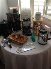 Coffee makers, spice holder, etc.