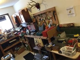 Washing machine & dryer, misc. garage