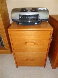 HP PRINTER AND FILE CABINET