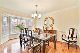 Beautiful Asian inspired dining table with chairs