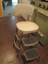 Original 1950's Cosco chair with step stool (open)