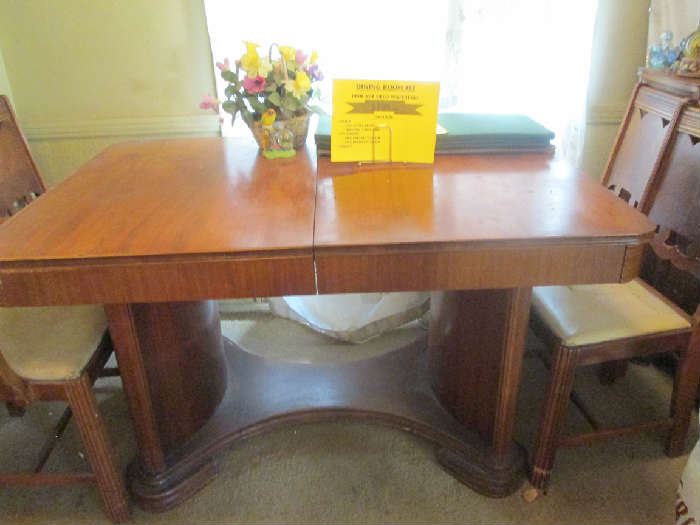 1938 Art Deco waterfall style dining table