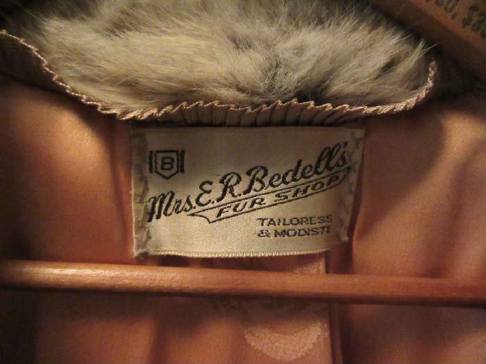 Label for real fur coat